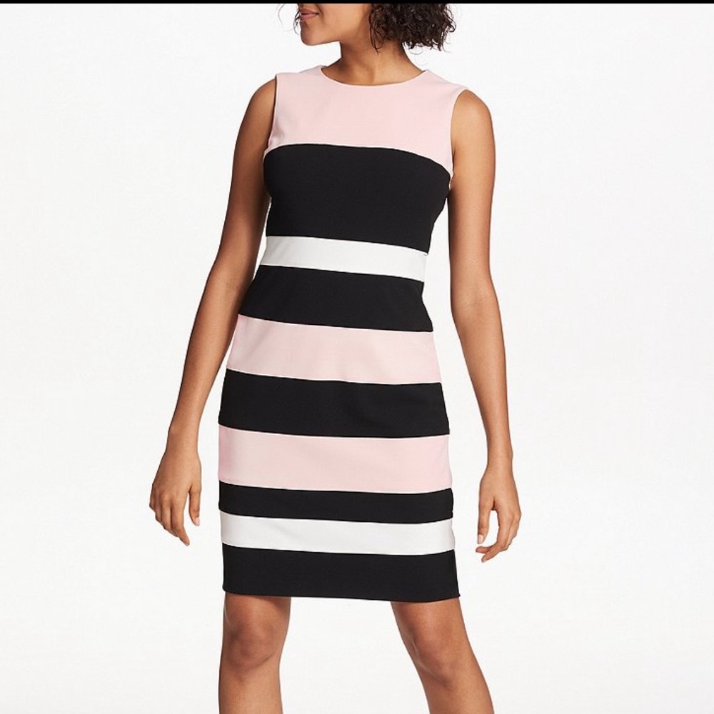 Tommy Hilfiger Striped Sleeveless Pencil Dress